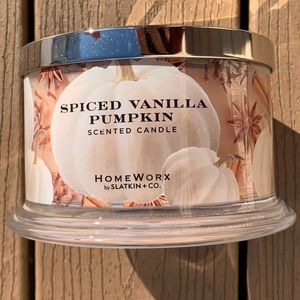 🆕SPICED VANILLA PUMPKIN HARRY SLATKIN HOMEWORX 4 WICK, 18oz CANDLE NWTS!